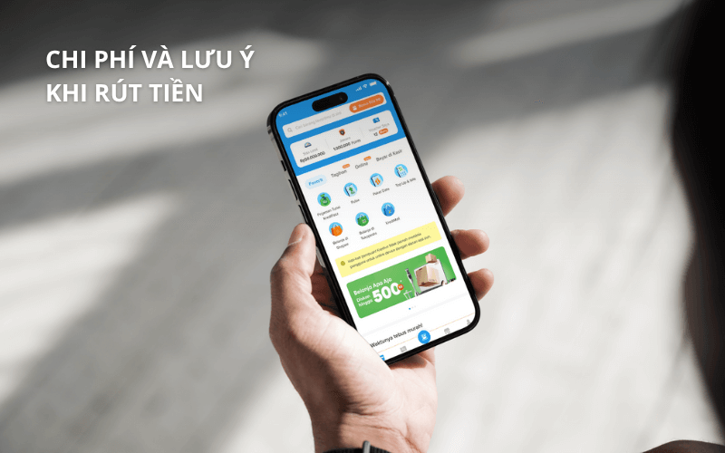 Chi phí và lưu ý khi rút tiền gián tiếp