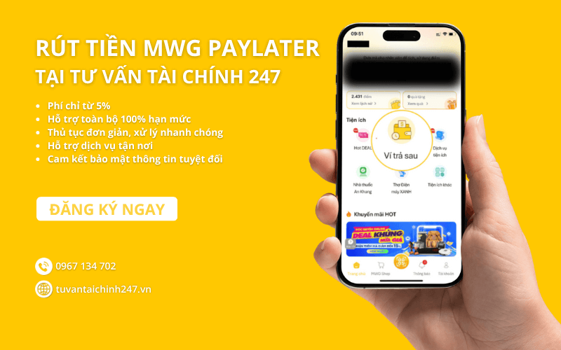 3 cách rút tiền ví trả sau MWG nhanh chóng, an toàn 5 Rút tiền ví trả sau MWG tại Tư Vấn Tài Chính 247