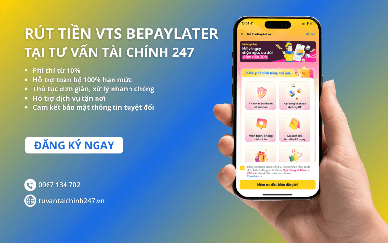 Ví trả sau bePayLater là gì? Có rút tiền được không? 5 Rút tiền ví trả sau bePayLater tại Tư Vấn Tài Chính 247